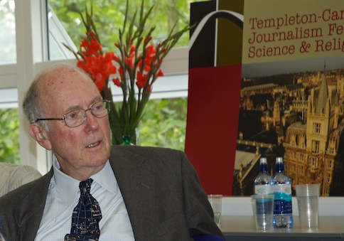 Photo credit: Julia Vitullo-Martin; Description: Physicist Charles Townes, at Templeton-Cambridge Journalism Fellowships Photo credit: Julia Vitullo-Martin; Description: Physicist Charles Townes, at Templeton-Cambridge Journalism Fellowships